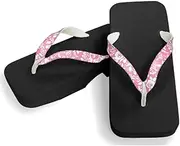 Hajime(一歩) [One Step] [Hajime] Geta Clogs, Soft and Water Resistant, Made of Sponge, 10.6 inches (27 cm), BK/Rose x Pink, Rose x Pink (Rose x Pink/27), Rose × Pink, 27.0 cm