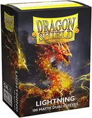 Dragon Shield Matte Lightning Sleeves Display Case - Standard Size - 10 Packs