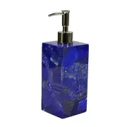 3 Inches Marble Soap Dispenser Lapis Lazuli Stone Overlay Work Shampoo Dispenser