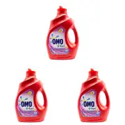 3x Omo Comfort Auto Liquid Laundry Detergent Lavender Front and Top Loader 1.9L