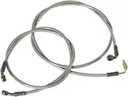 LESANGBAIHUODIAN Motorcycle Modified Lengthened Front and Rear Brake Lines Stainless Steel Braided Brake Lines Fit for Polaris RZR