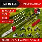 Giantz Petrol Pole Chainsaw Hedge Trimmer Brush Whipper Snipper 62/65/75CC
