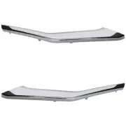 Pair Set of 2 Bumper Face Bar Trims Molding Step Pads Front Driver & Passenger (for: Mitsubishi)