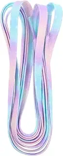 [SAFIGLE] 1Pair Tie Dye Flat Shoe Laces for Sneakers Replacement Athletic Laces Durable Easy to Use for Canvas Shoes Unique Gradient Design