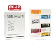 Showcase 1:64 12-Car Display Case Wall Mount Plastic Clear Version With Cover