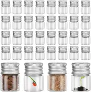 100 Pcs 5 ml Mini Glass Bottles with Screw Caps Tiny Jars Empty Glass Vials w