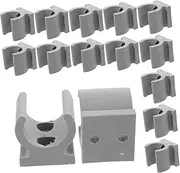 Toilet Seat Tube Clamps for Wheelchair Commode Chairs 24 Pcs U-shaped Pipe Fastening Clamps Plastic Easy Setup for Seniors Elderly