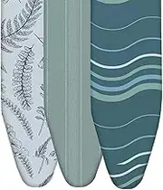 Scorch Resistant Ironing Board Cover and Pad Cotton Iron Board Cover Replacement Ironing Board Pad 36X13 39X13 43X13 48X15in Adjustable(Light Green,48X15in/120x41cm)