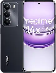 [realme] 14x 5G Smartphone 6+128GB, Eye Comfort Display 120Hz, Sharp Camera with 50MP, Long Life Battery 5000mAh, Military Grade Shock Resistance, Octa-Core, Black (Without Adapter)