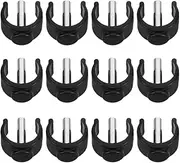 12pcs Walker Tube Pin Locks Non-slip Crutch Pin C-shape Clamp Crutches Handle Clamp Buckle Climbing Stick Pole Clips Cane Accessories
