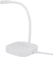 XUMIUZIY Desktop Microphone,G22 USB Computer Microphone Omnidirectional Simple Desktop for Windows XP/7/8/10/OS (White)