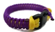 Paracord Bracelet 550 Yellow/Purple Micro Cord U.S. Seller - Handmade