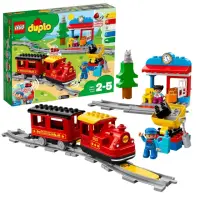 在飛比找momo購物網優惠-【LEGO 樂高】得寶系列 10874 蒸汽列車(火車積木 