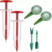 6 PCS Upgraded Mini Sowing Seed Dispenser Manual Syringe Seeder Sower Set Spread