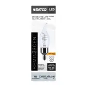 Satco S11526 - 4 Watt LED CA11 Bulbs - Vintage Edison 2700K (2,6, or 12 PK)