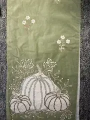 Cupcakes and Cashmere Spring Floral Green Pumpkins Lace Table Runner