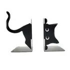 Rounded Edges Metal Bookends Bookshelf Decor Office Library Decoration
