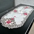 Tablecloth Table Runners White Atmosphere Tool Doily Embroidered Floral