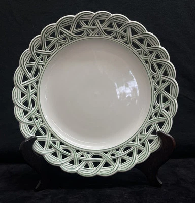 Reticulated Este Ceramiche Tiffany & Co. Green & White Plate BH244
