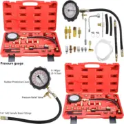 Gas Fuel Injection Pressure Tester Gauge Kit Oil Injector Test Auto Truck SUV