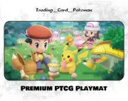 Pokemon TCG Chibi Lucas & Dawn Playmat/Mousepad for TCG/PTCG Choose Size #19