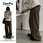 🌟博博服飾🌟【SANMU】日系複古寬鬆美式工裝褲男OG107廓形直筒傘兵休閒叢林長褲闊腿褲