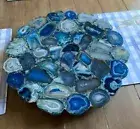 Blue Agate Table ,Stone Table, Coffee Table, Agate Side Table,Round Dining Table