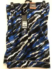 AND1 Offense Athletic Gym Shorts Men Small Blue White Black 8" Inseam Drawstring