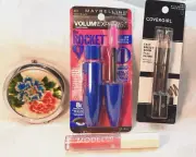 Make-up Lot -Cover Girl brow pencil - Maybelline Mascara - Mirror Compact