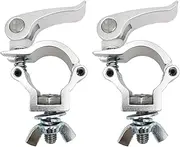 2 Pack Quick Release DJ Stage Lighting Truss Clamp OD Tubing Pipe 1-1/4-1-3/8 inches 32-35mm Heavy Duty 165 Lbs TUV Aluminum Alloy for Moving Head Light Par Light Spotlight