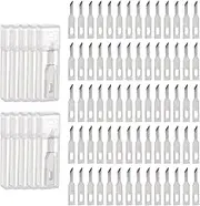 uxcell 100pcs Exacto Knife Blades #A16 Hobby Knife Replacement Blades Spare Precision Exacto Blades Hobby Knife Blade Refills for DIY, Art, Cutting, Carving, Scrapbooking, Stencil