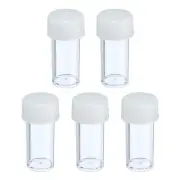 10mL Sample Cups 5Pcs Sample Containers Leak Proof Screw Cap for Lab Home White