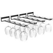 baowenbei 11.8 Inch Wine Glass RackSet of 4 Stemware Wine Glass Hanging Rack ...