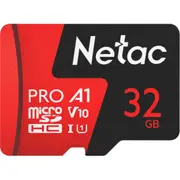 Netac P500 Extreme Pro microSDHC Memory Card - 32GB Includes Adapter - V10 [NT02P500PRO-032G-R]