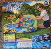 H2OGO! Splash & Learn Inflatable Kiddie Pool 47” x 46” x 18”