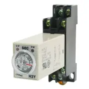 1Pcs DC 12V 8Pins DPDT H3Y-2 0-60 Seconds Delay Power On Timer Time Relay w Base