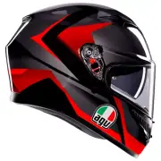 AGV K3 Helmet - Striga - Black/Gray/Red - X-Large