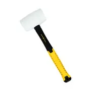 MUMME 240oz/680g Fiberglass Handle Rubber Mallet White - Rubber Grip 5RMFG24W