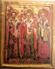 Three Holy Hierarch Saints Gregory St John St Basil Eastern Orthodox Icon
