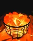 Premium Himalayan Salt Iron Bowl Basket | 100% Pure Himalayan Pink Rock Salt