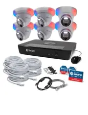 Swann NVR8-8580 2TB HDD 6 x NHD-900DE 4K IP DOME CAMERAS SWNVK-889806D RRP $1849