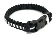 Paracord Bracelet 550 Thin White Line with Micro Cord U.S. Seller - Handmade