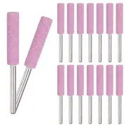 16-Pack 7/32 Inch Titanium Plated Diamond Chainsaw Sharpener [3mm Pink]