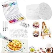 Magic Puffy Paint, Upgrade 3D Magic Foam Texture Painting Paper Kit, 3D Drawing Canvas Sponge, DIY Bubble Drawing Pens Art Supplies, Puffy Popcorn Texture Painting Kit (10Pcs-B)