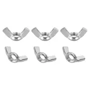5/16-18(D) Butterfly Wing Nuts 6Pack Carbon Steel Butterfly Wing-Nut Silver