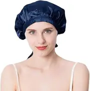 Adjustable Pleated lace up with no creases Mulberry Silk Real Silk Sleeping Cap Hair Cap for Women at Home