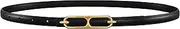 [Yuangu] Womens Designer Belt for Jeans Dress, Ladies Fashion Skinny Belt with Gold Buckle