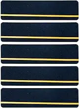 STARTIST 5Pcs Anti Slip Stair Treads Outdoor Anti Skid Tape Heavy Duty High Friction Non Slip Grip Tape for Deck Stairs Steps Basement, 12mm Yellow Strip