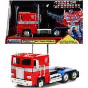 30446) BY JADA. OPTIMUS PRIME. SEE ROBOT AN CHASSIS! RED COLOR SCALE 1/24.