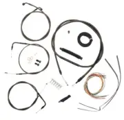 La Choppers Complete Midnight Cable Line 15"-17" Kit Harley 07-10 FXST/B/C